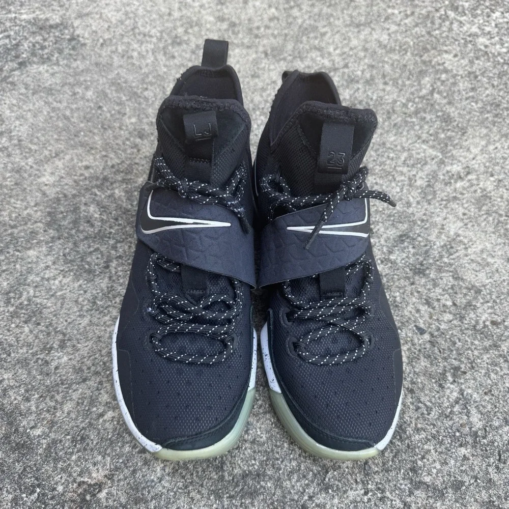 Nike LeBron 14 EP Chase Down Black White Ice Basketball Shoes 852405-002 Mens 8